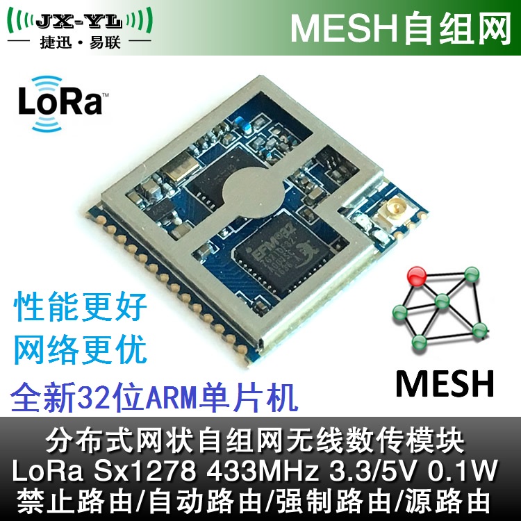 Lora扩频自组网MESH模块